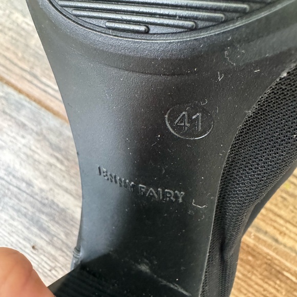 JENNY FAIRY Black Mesh Bootie NWOB 41 - Picture 4 of 7